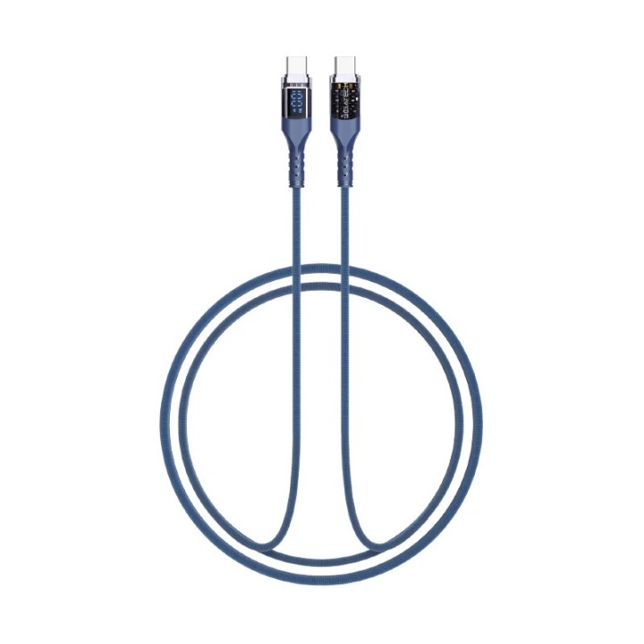 Gigatech kabal za punjenje XB811 1m 100W Type C, led display, plavi