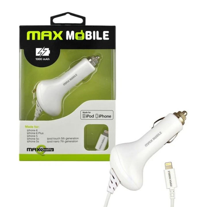 Max Mobile auto punjač za iPhone 5/6 1000mAh
