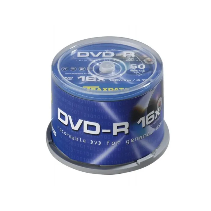 Traxdata DVD-R CAKE 50 Silver, Kapacitet 4,7 GB
